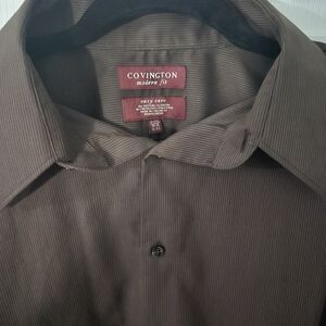 Covington Men's Dark Brown Dress Shirt
